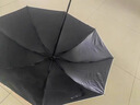 天堂 防紫外线阳伞三折 黑胶太阳伞便携折叠晴雨伞遮阳伞 奶酪色 实拍图