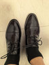 百丽男鞋通勤商务正装鞋春夏职场婚鞋真皮鞋牛皮 黑色-三接头 42 实拍图