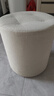 甄沐沙发墩布艺小凳子家用矮凳圆凳简约客厅沙发茶几凳创意墩子网红实 米白色 直径32*高35cm 实拍图