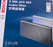 博世（BOSCH）单效空调滤芯5263丰田卡罗拉雷凌凯美瑞汉兰达普拉多威驰逸致RAV4 实拍图
