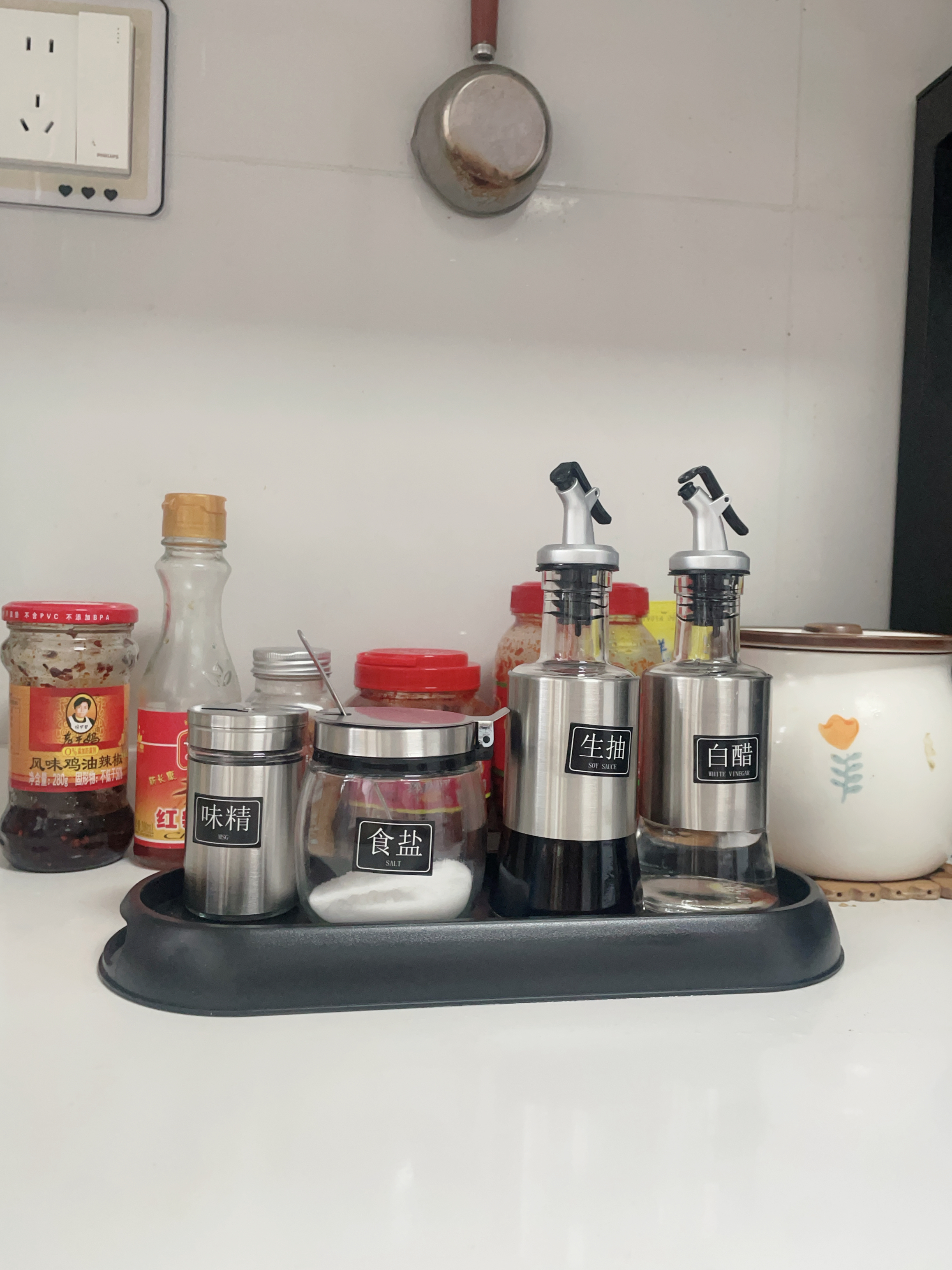 厨方案酒店用品调味瓶调料盐罐套装玻璃调料盒商家庭餐厅厨房食堂组合装 实拍图
