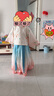 罗蒙女童汉服新中式古装秋款唐装中国风演出服 汉服茶白色两件套 130 实拍图