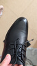 红蜻蜓真皮男鞋春夏舒适商务休闲皮鞋高级正装德比鞋婚鞋WTA7376黑色38 实拍图