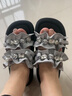 妙丽（Millies）拖鞋女外穿仙女风厚底露趾一字带2026夏季新款百搭松糕轻便凉拖鞋 银灰色 跟高5cm 37 实拍图
