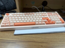 联想（Lenovo）K2有线轻音键盘 机械手感 消音结构95键 混彩灯效 人体工学 音量旋钮 有线办公键盘 拼色 石英粉 实拍图