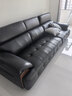 狄普青皮头层牛皮艺沙发大坐深头靠可调节2.8米沙发Ultra版曜夜黑玉衡 实拍图