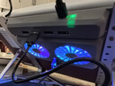 索皇（SUOHUANG）071S4 笔记本电脑散热器支架带风扇手机支架 usb分线器hub 铝合金折叠便携苹果RGB灯效 实拍图