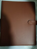 四季年华加厚皮面家庭证件收纳包资料活页a4b5收纳册证书票据档案孕妇宝宝孕检产检孕期档案册文件夹保护套 红棕色/35内页-A4/B5/A5拉边袋+5卡袋 实拍图