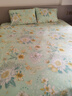 富安娜床上四件套纯棉100%床单被套 双人加大全棉套件230×229cm清新 实拍图