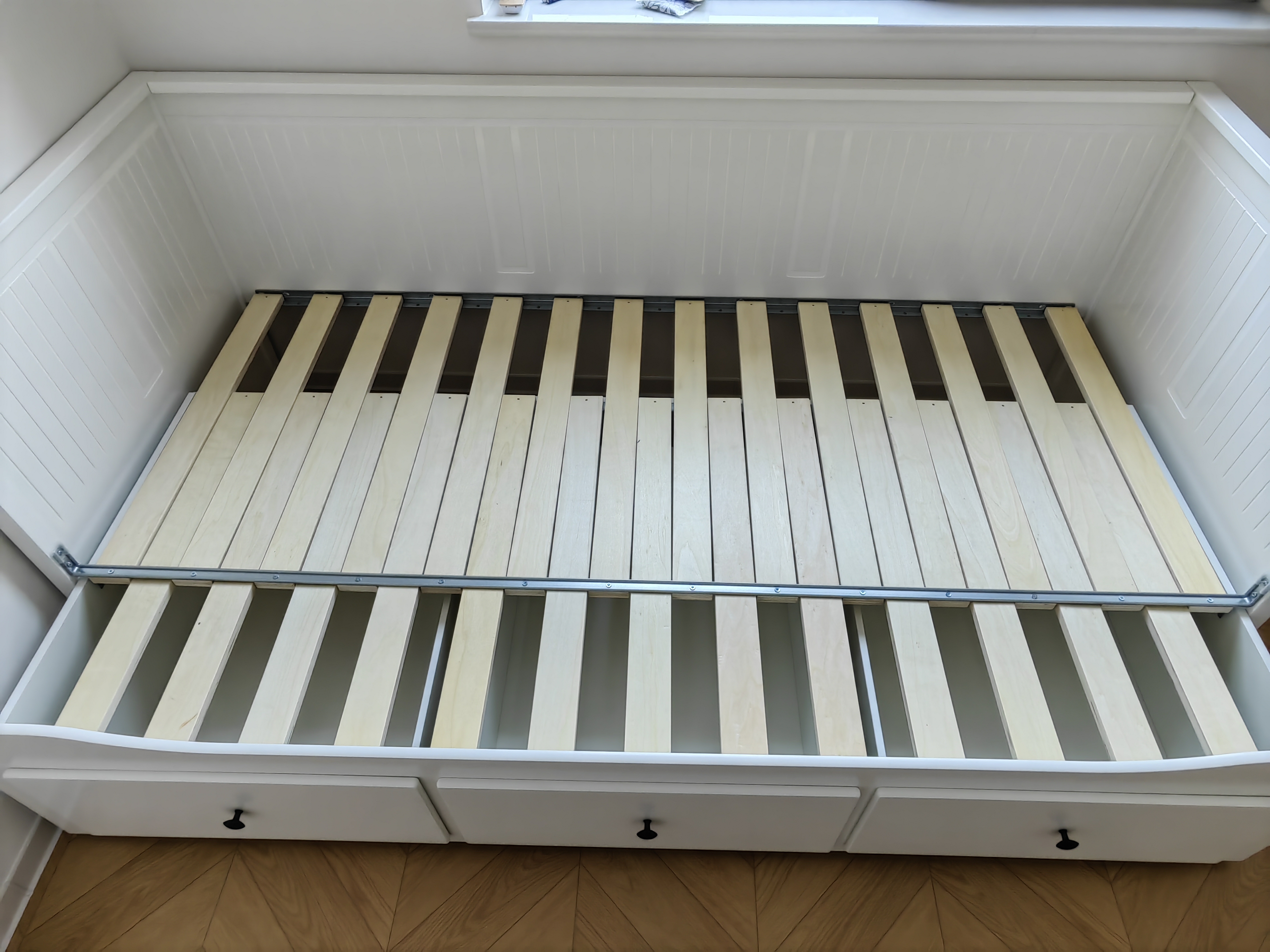 宜家（IKEA）HEMNES汉尼斯沙发床带储物折叠床坐卧两用客厅沙发 白色｜双床垫【硬型海绵】 实拍图