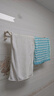 四季沐歌（MICOE）卫生间置物架奶白色毛巾架折叠浴巾架免打孔太空铝挂件套装M-D616 实拍图