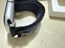 适用苹果手表表带耐克applewatch10 11 9 8尼龙nike回环Ultra表带 【NK黑配蓝色】表带 【46mm】适用Apple Watch10代/11 实拍图