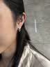 潮宏基 幸运微笑S925银耳环女士银耳圈耳扣送女友生日礼物 白色-单只款 预售 实拍图