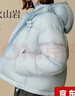 茵曼2025冬季女装新款快热纱泡芙无胆羽绒服立体绒包短款保暖外套 海蓝色 L 166-170cm /111-120斤 实拍图