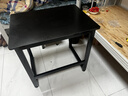 馨美凯电脑桌台式家用简易书桌办公桌简约现代工作台租房卧室学习写字桌 【单桌1.6cm厚桌面】黑架+碳纤色 长80cm*宽60cm*高74cm 实拍图