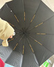 暖心话全自动雨伞折叠大号男女双人晴雨两用防紫外黑胶防晒遮阳伞太阳伞 72骨升级款大伞-尊贵黑 实拍图