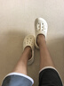 特步（XTEP）洞洞鞋女士夏季拖鞋子女款外穿情侣运动凉鞋女 A457 白色 35-36 实拍图
