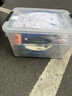 禧天龙塑料衣物收纳箱玩具整理箱车载储物箱55L 透明 1个装 带轮 实拍图