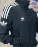 adidas复古风针织休闲运动立领夹克外套女秋季阿迪达斯官方三叶草 黑色（推荐选大一码）   XL 实拍图