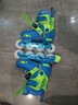 乐秀（ROADSHOW）轮滑鞋儿童专业可调滑冰鞋男女童初学者轮滑鞋3-6-12岁RX1S溜冰鞋 全闪蓝绿R8原厂套装【送护臀大礼包】 M 中码(32-35适合4-7岁) 实拍图