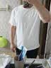 真维斯（Jeanswest）华夫格短袖T恤男夏季230g重磅男士日系纯色半袖男生宽松大码上衣 实拍图