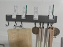 一卫（yweel）厨房挂钩 壁挂式排钩免打孔厨房多功能置物架 枪灰40cm 实拍图