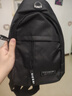 运动跑步包男休闲斜挎包手机包防泼水健身包女单肩包 黑色 实拍图