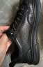 百丽男鞋牛皮小白鞋夏季厚底一脚蹬休闲板鞋A2009 黑色-内增高6cm 42 实拍图
