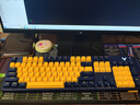 雷柏（Rapoo）V500PRO黄蓝升级款 104键有线背光机械键盘 PBT双色键帽电脑办公游戏全键无冲可编程键盘 茶轴 实拍图
