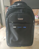 袋鼠双肩包男士背包大容量行李旅游包学生书包女初中商务笔记本电脑包 黑色配蓝标 实拍图