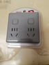 德力西(DELIXI)86型转换插头/插座/转换插座/电源转换器 一转四转换插头分控开关 灰色 实拍图