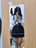 蝶娇诺（DIEJIAONUO）连衣裙子女装2026年春季新款韩系法式纯欲风学院风穿搭女套装显瘦 白色衬衫+领带+黑色背带裙 S 实拍图