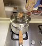 双枪（Suncha）奶锅 316L加厚不锈钢婴儿宝宝辅食小奶锅汤锅蒸煮一体带蒸笼 20cm 实拍图