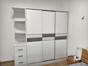 白浅【免费安装】衣柜卧室储物柜子移门衣橱简易推拉门大衣柜 【三门】1.6米主柜+边柜 实拍图