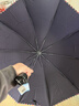 天堂 加大雨伞三折 晴雨两用商务伞经典格纹10骨大雨伞男女 藏青 实拍图