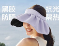 蕉下（beneunder）遮阳帽子女黑胶贝壳防晒帽男太阳帽便携空顶帽大帽檐全脸遮阳 紫 实拍图