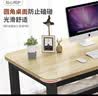威曼帝电脑桌家用台式书桌学习桌写字桌简约卧室桌子工作台长条桌加厚款 浅木色面+白架 长160*宽80*高74cm 实拍图