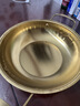 【韩剧同款】加厚不锈钢干锅海鲜锅火锅金色平底浅锅双耳锅泡面锅 豪华升级款24cm【金色】双柄汤锅 实拍图
