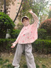 牧萌儿童防晒衣男女童防晒服夏季冰丝凉感宝宝防晒外套披肩 水蜜桃 L 实拍图