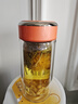 希诺双层玻璃杯家用办公水杯女高颜值过滤泡茶杯子XN-9350橙色 200mL 实拍图