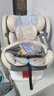 Heekin德国 儿童安全座椅汽车用0-4-12岁婴儿宝宝360度旋转ISOFIX硬接口 尊享灰(遮阳棚+上拉带+侧保护) 实拍图