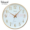 天王星（Telesonic）挂钟客厅卧室立体浮雕时钟创意挂墙表扫秒机芯免打孔石英钟表33cm 实拍图