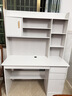 佳家林书桌书柜一体电脑桌桌子台式家用卧室小型学习桌出租屋办公写字桌 补贴【豪华加高】暖白色 120cm 实拍图