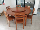 莱仕达京东居家优选实木餐桌椅伸缩折叠家用小户型饭桌H06 1.5桌+6椅+转 实拍图