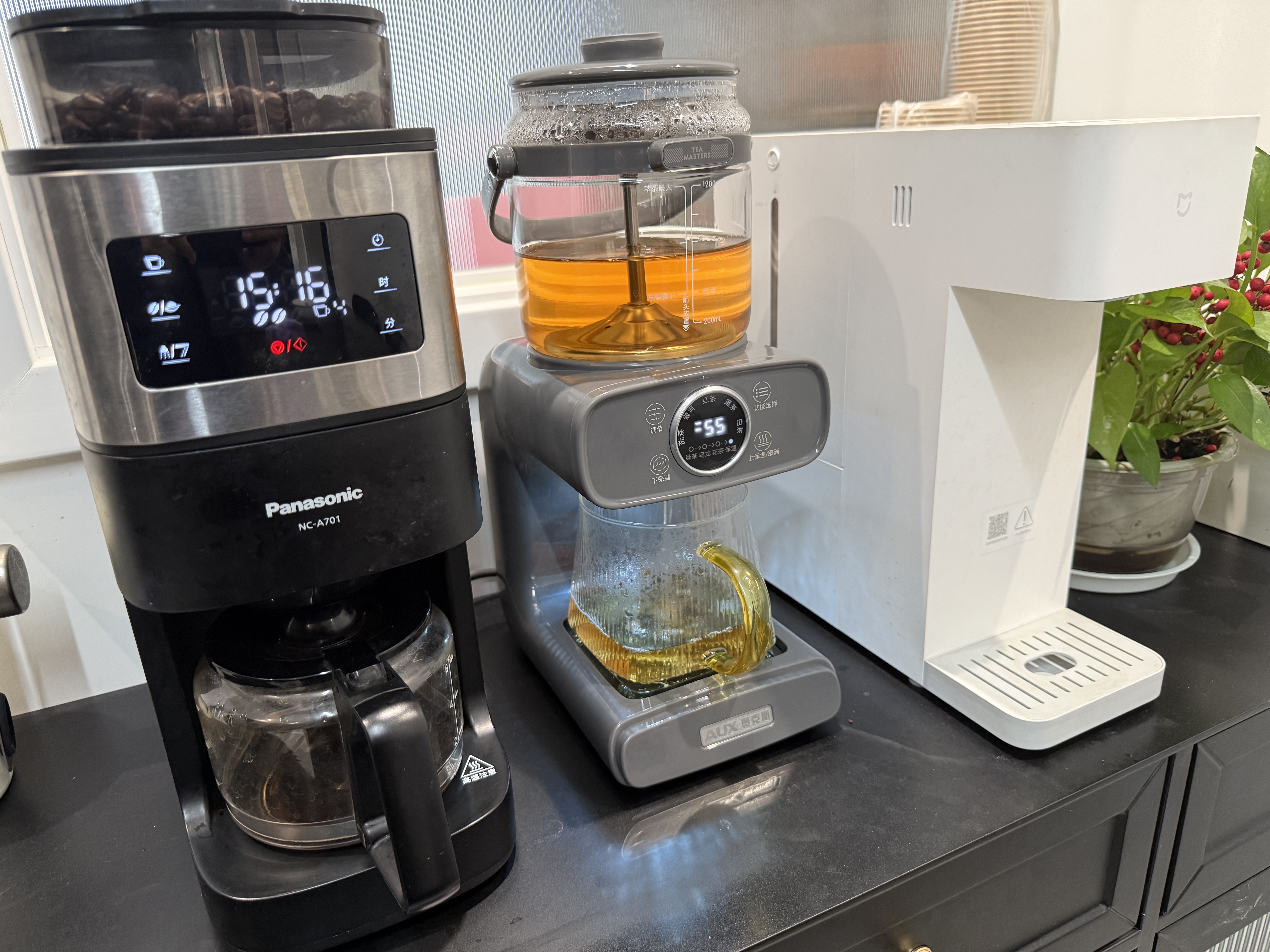 奥克斯（AUX）煮茶壶养生壶蒸汽喷淋萃茶机纯钛TI底座家用办公多功能煮茶器茶饮机AZC-12AZX-340 实拍图