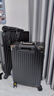欧遥铝框行李箱男大容量铝合金密码箱次日达可登机旅行箱学生加厚皮箱 黑色【加厚加硬-箱体可坐人】 20英寸 -支持登机【可上飞机】 实拍图
