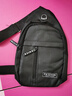 运动跑步包男休闲斜挎包手机包防泼水健身包女单肩包 黑色 实拍图