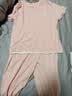 红豆居家纯棉睡衣女夏季抑菌短袖舒肤家居服芭菲粉160/84A 实拍图