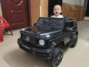 福儿宝奔驰授权大G儿童电动车玩具车可坐人四轮带遥控越野小孩宝宝送礼 四驱黑+减震器+后备箱+高低门+皮座+防爆软胎 实拍图