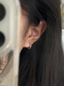 芯奢S999足银耳环女士2026新款养耳洞素圈耳圈耳钉纯银设计高级感耳饰 8MM【2只装】【适合耳骨佩戴】 实拍图